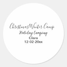 Personalizado de acampada de vacaciones de inviern
