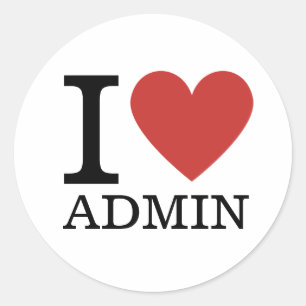 Pegatina Redonda ❤️ PERSONALIZADO de Administración de Amor (para e