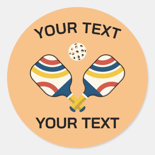 Pegatina Redonda Personalizado de baloncesto (Anverso)