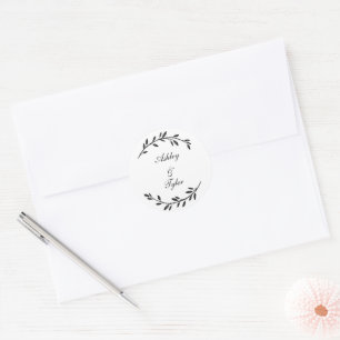 Pegatina Redonda Personalizado de Bodas folclóricos rusos
