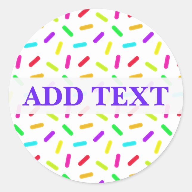 Pegatina Redonda Personalizado de color del patrón de salpicaduras (Anverso)