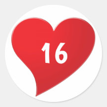 Personalizado de corazón rojo lindo número Dulce d