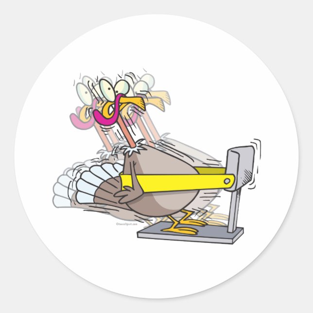 Pegatina Redonda personalizado de dieta divertida en turquía (Anverso)