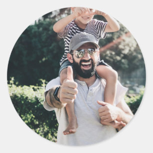 Pegatina Redonda Personalizado de diseño fotográfico propio