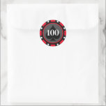 Pegatina Redonda Personalizado de fichas de póquer de juego de casi<br><div class="desc">El casino de Las Vegas juego de apuestas personalizado de fichas de póquer Pegatina Classic Round. Elegante diseño de moneda de marca de casino con icono de pan. Colores de personalizable. Ejemplo rojo. Personaliza con nombre, monograma, iniciales, cantidad en dólares o número de suerte. Tipografía clásica. Pegatinas y sellos para...</div>