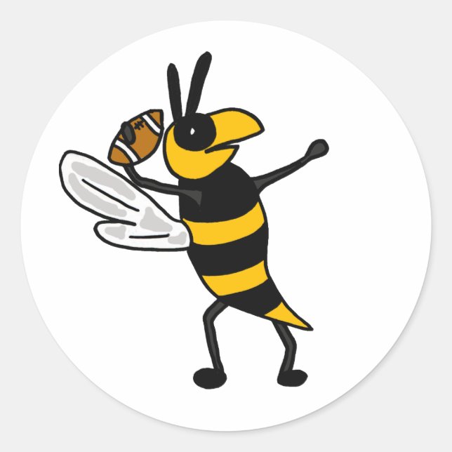 Pegatina Redonda PERSONALIZADO de Fútbol con chaqueta amarilla (Anverso)