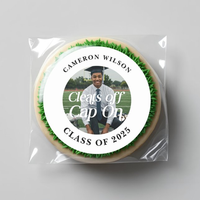 Pegatina Redonda Personalizado de Graduación del Atleta (Athlete Graduation Stickers)