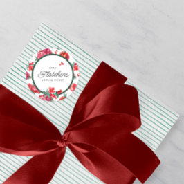 Pegatina Redonda Personalizado de granado botánico