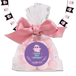 Pegatina Redonda Personalizado de Halloween lindo pero espeluznante