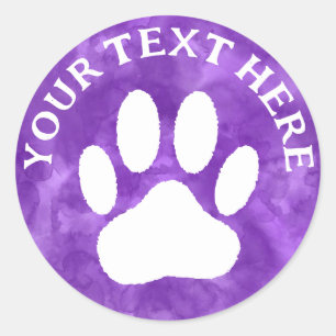 Pegatina Redonda Personalizado de impresión de hojas blancas texto