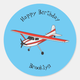 Pegatina Redonda Personalizado de la aeronave de engranajes de tric