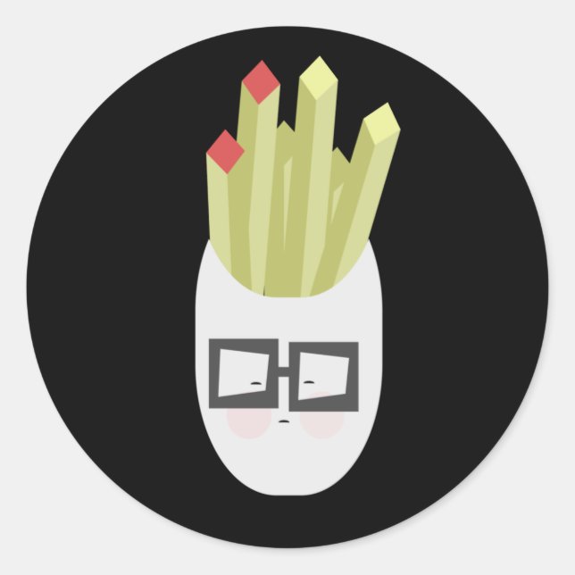 Pegatina Redonda Personalizado de la bolsa de fritos (Anverso)