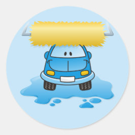 Pegatina Redonda Personalizado de lavado de cara