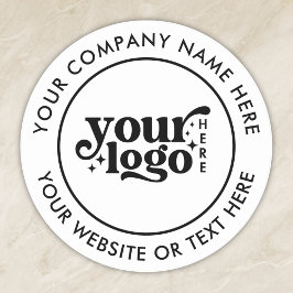 Pegatina Redonda Personalizado de logotipo profesional sencillo Tex