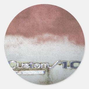 Pegatina Redonda personalizado de lujo rosa y blanco