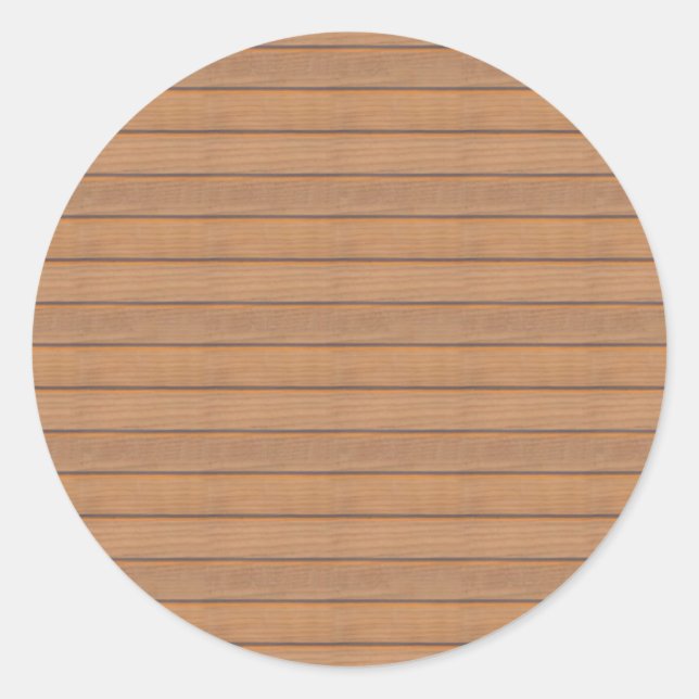 Pegatina Redonda Personalizado De Madera Blank Trendy Nature Elegan (Anverso)