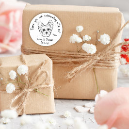 Pegatina Redonda Personalizado de Moda moderna graciosa yorqui favo