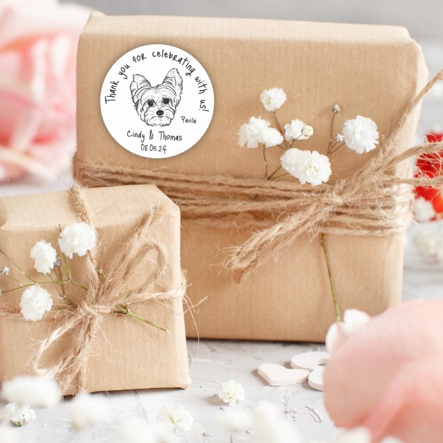 Pegatina Redonda Personalizado de Moda moderna graciosa yorqui favo (Subido por el creador)