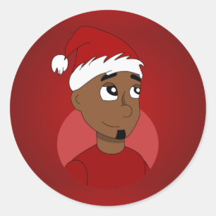 Pegatina Redonda personalizado de navidades