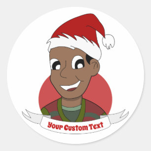 Pegatina Redonda Personalizado de Navidades risibles