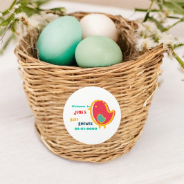 Pegatina Redonda Personalizado de pájaro