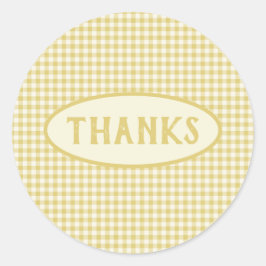 Pegatina Redonda Personalizado de patrón de tablero de cheques amar