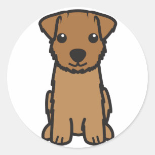 Pegatina Redonda Personalizado de Perro de Norfolk Terrier