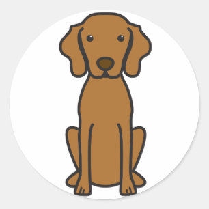 Pegatina Redonda Personalizado de perro de Vizsla