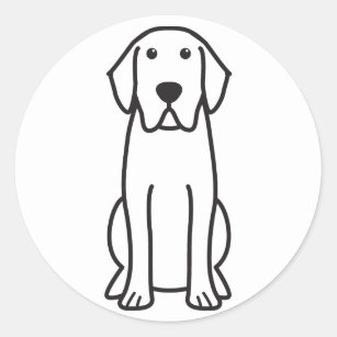 Pegatina Redonda Personalizado de perro recuperador de Labrador
