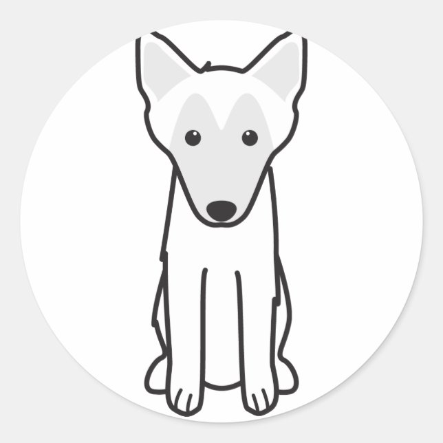 Pegatina Redonda Personalizado de Perros de Malinois de Bélgica (Anverso)