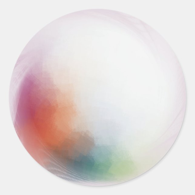 Pegatina Redonda Personalizado de plantilla en blanco de abstracto  (Anverso)