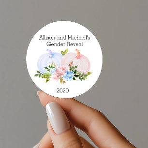 Pegatina Redonda Personalizado de regalo de Favor de Calabaza Revel