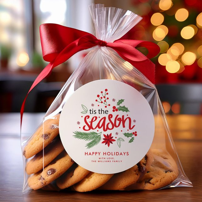 Pegatina Redonda personalizado De Vacaciones De "Esta Temporada" (Subido por el creador)