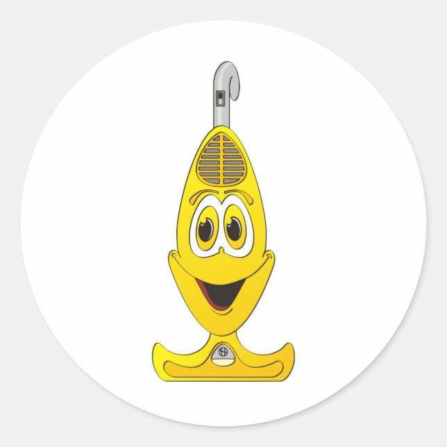 Pegatina Redonda Personalizado de vacío Amarillo (Anverso)