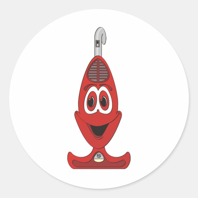 Pegatina Redonda Personalizado de vacío rojo (Anverso)