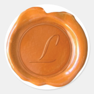Pegatina Redonda Personalizado de WSM - Courtney - L - Naranja