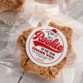 Pegatina Redonda Personalizado Del Partido De Nacimiento De Béisbol