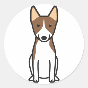 Pegatina Redonda Personalizado del perro de Basenji