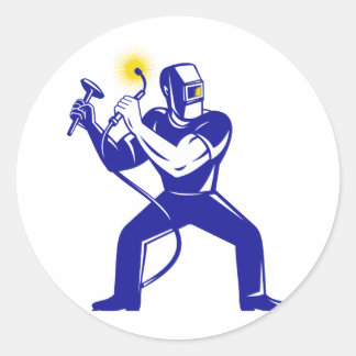 Pegatina Redonda personalizado del soldador