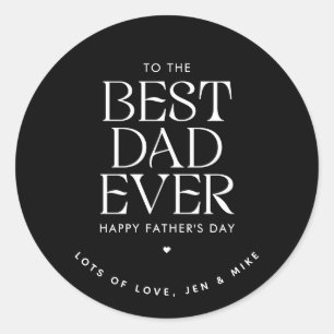 Pegatina Redonda Personalizado El Mejor Papá Moderno Día del Padre