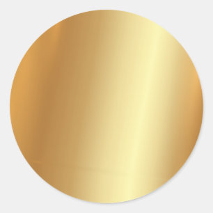 Pegatina Redonda Personalizado elegante Glamour Faux Gold Blank Pla