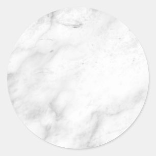 Pegatina Redonda Personalizado elegante plantilla de mármol blanco