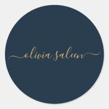 Personalizado en azul dorado