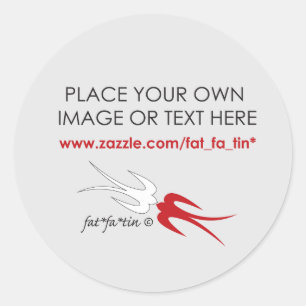 Pegatina Redonda personalizado en blanco de fatfatin Su propio Pega
