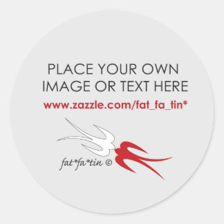 Pegatina Redonda personalizado en blanco de fatfatin Su propio Pega