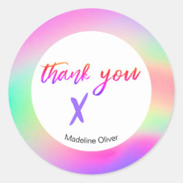 Pegatina Redonda Personalizado Estacionario Purple