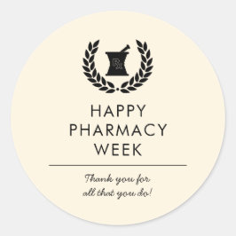 Pegatina Redonda Personalizado Farmacéutica Agradecimiento tecnológ