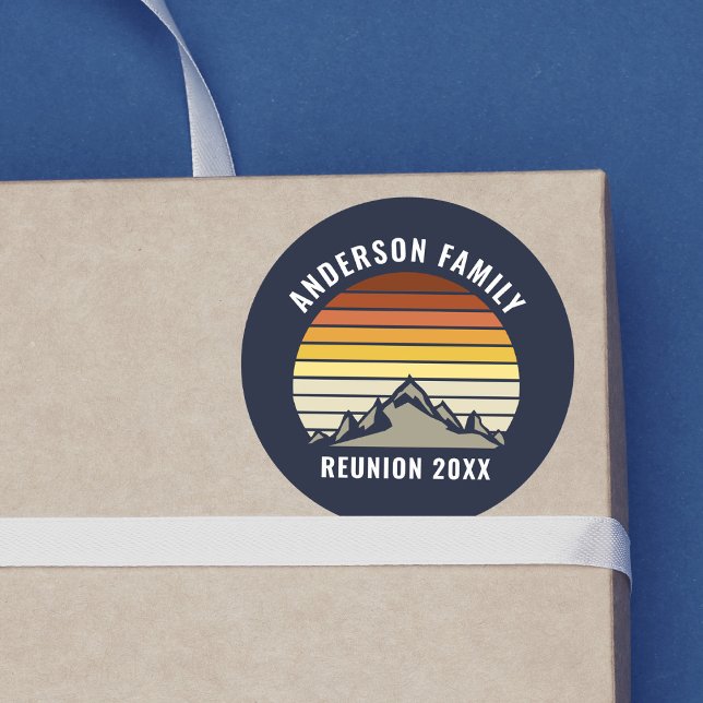 Pegatina Redonda Personalizado Fiesta de Reunión de la Familia Suns (Subido por el creador)