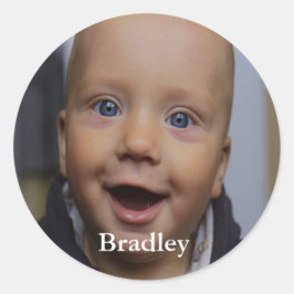 Pegatina Redonda Personalizado foto de bebé personalizada