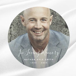 Pegatina Redonda Personalizado Foto Homenaje conmemorativo personal